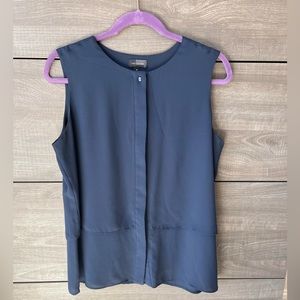 The Limited Womens Navy Blue Sleeveless Tank Blouse Top  Size Medium